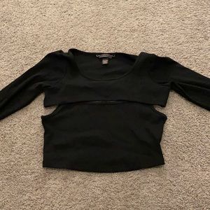 Victoria’s Secret Crop Tank w/Layered Sleeves